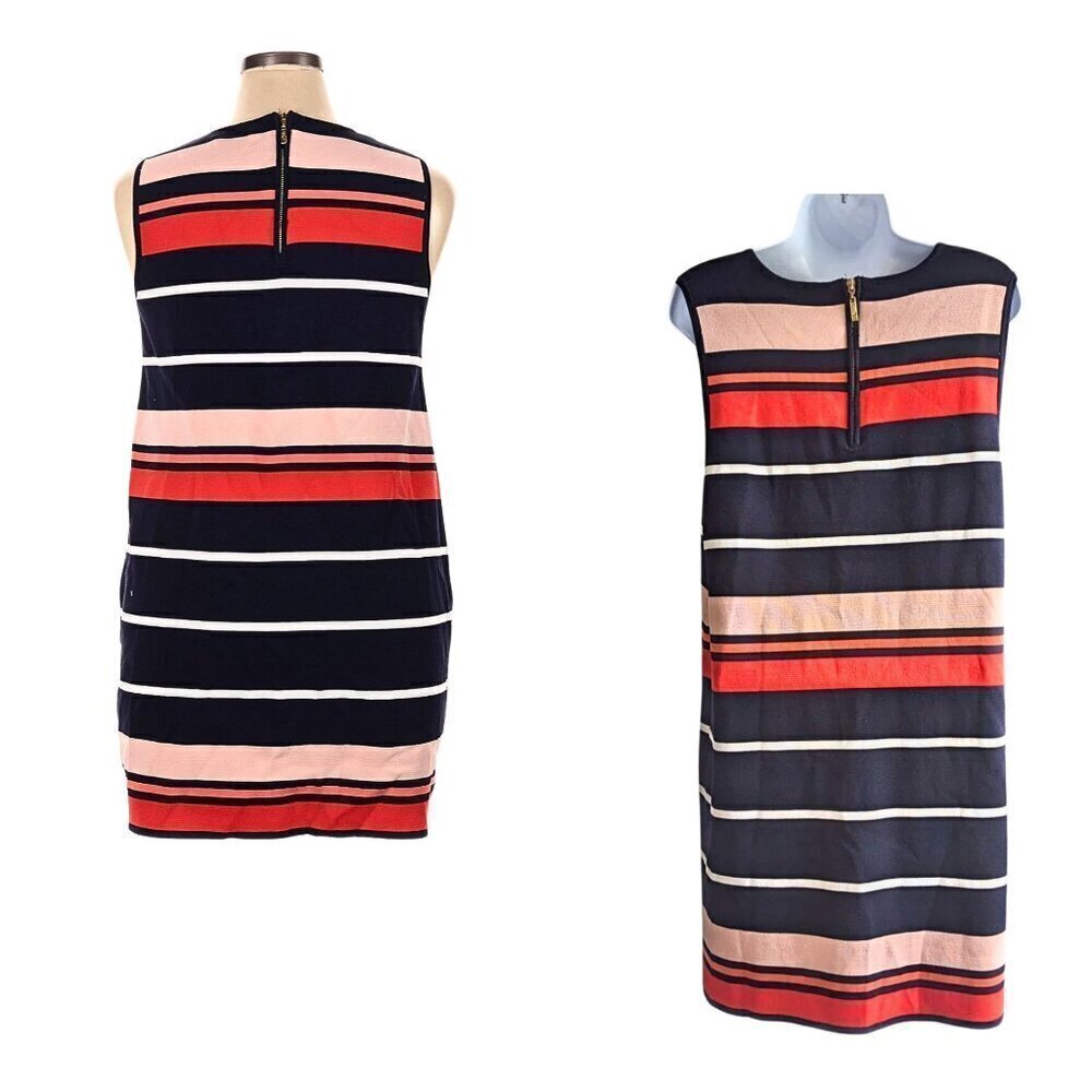 NWOT ELIZA J Red Navy Bayadere Stripe Tank Sweater Dress SIZE XLP - Picture 7 of 8